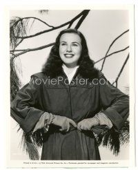 7s191 DEANNA DURBIN 8.25x10 still '46 smiling c/u in red suede coat after filming I'll Be Yours!