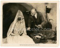 7s722 ROSE OF THE GOLDEN WEST candid 8x10.25 still '27 Mary Astor in bridal gown being made up!