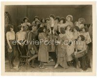 7s725 ROUGED LIPS 8x10.25 still '23 Viola Dana surrounded by lots of pretty ladies!