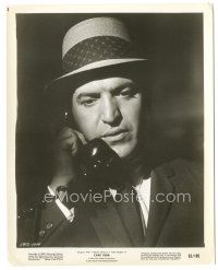 7s864 TELLY SAVALAS 8.25x10.25 still '62 close up as detective in Cape Fear talking on phone!
