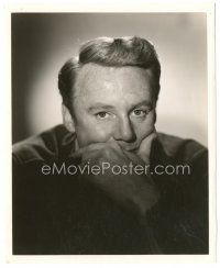 7s925 VAN JOHNSON 8.25x10 still '40s great close portrait covering his mouth by Otto Dyar!