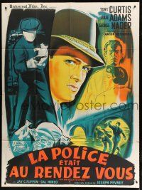 7t450 6 BRIDGES TO CROSS French 1p '55 different art of bank robber Tony Curtis by Belinsky!