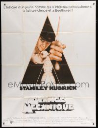 7t533 CLOCKWORK ORANGE French 1p R70s Stanley Kubrick classic, Castle art of Malcolm McDowell!
