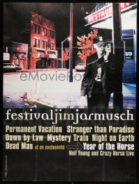 7t575 FESTIVAL JIM JARMUSCH French 1p '98 great image of Jim Jarmusch talking on a payphone!