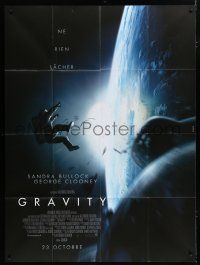 7t606 GRAVITY advance French 1p '13 Sandra Bullock, George Clooney, adrift over earth!