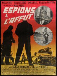 7t621 HEAT OF MIDNIGHT French 1p '66 Max Pecas's Espions a l'affut, cool crime artwork!