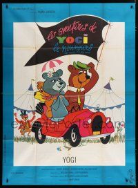7t626 HEY THERE IT'S YOGI BEAR French 1p '64 Hanna-Barbera, Yogi's first full-length feature!