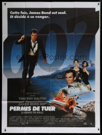 7t689 LICENCE TO KILL French 1p '89 Timothy Dalton as James Bond, he's out for revenge!