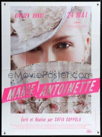 7t712 MARIE ANTOINETTE advance French 1p '06 Kirsten Dunst hiding face, directed by Sofia Coppola