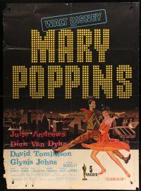 7t715 MARY POPPINS French 1p '64 Julie Andrews & Dick Van Dyke in Walt Disney's musical classic!