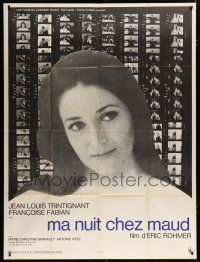7t732 MY NIGHT AT MAUD'S French 1p '69 Eric Rohmer's Ma nuit chez Maud, Francoise Fabian close up!