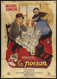 7t762 POISON style B French 1p R80s art of wife trying to poison her husband by Guy Gerard Noel!