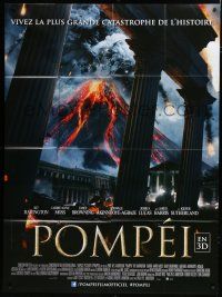 7t764 POMPEII French 1p '14 cool image of Mount Vesuvius reupting over ancient Italy!