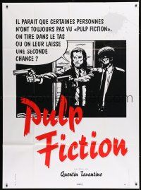 7t774 PULP FICTION French 1p '94 Tarantino, should Travolta & Jackson give 'em a second chance?