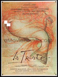 7t869 TROUT French 1p '82 Joseph Losey's La Truite, wild erotic fish artwork by Andre Francois!