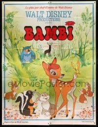 7t415 BAMBI French 4p R70s Walt Disney cartoon deer classic, great art with Thumper & Flower!