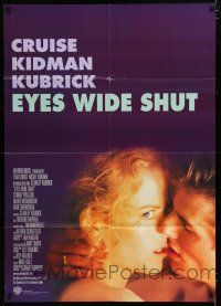 7t173 EYES WIDE SHUT German 33x47 '99 Stanley Kubrick, best c/u of Tom Cruise & Nicole Kidman!