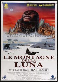 7t372 MOUNTAINS OF THE MOON Italian 1p '90 Bob Rafelson, completely different art by Cecchini!