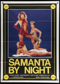 7t392 SAMANTHA BY NIGHT Italian 1p '89 Tracey Adams, Nikki Knights, Krista Lane, sexploitation!