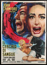 7t258 BERSERK Italian 2p '67 crazy Joan Crawford, sexy Diana Dors, gruesome art by Enzo Sciotti!