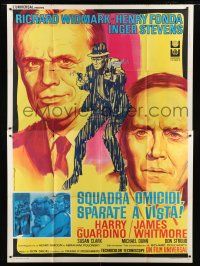 7t286 MADIGAN Italian 2p '68 cool different art of Richard Widmark & Henry Fonda, Don Siegel