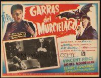 7t206 BAT Mexican LC '59 Vincent Price in border & holding a bat in the inset photo!