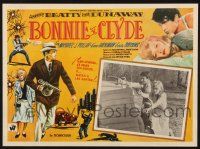 7t209 BONNIE & CLYDE Mexican LC '67 Warren Beatty & Faye Dunaway, different border art!