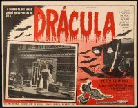 7t225 HORROR OF DRACULA Mexican LC '58 Hammer, geat image of Christopher Lee as the vampire!