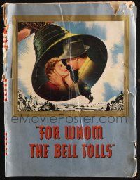 7t119 FOR WHOM THE BELL TOLLS pressbook '43 Gary Cooper & Ingrid Bergman, Ernest Hemingway!