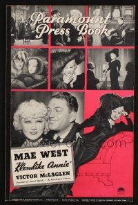 7t129 KLONDIKE ANNIE pressbook '36 sexy Mae West, many images & art with Victor McLaglen!
