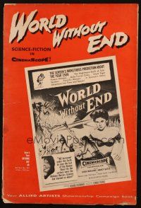 7t168 WORLD WITHOUT END pressbook '56 includes large image of Vargas six-sheet!