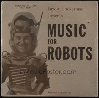 7t047 MUSIC FOR ROBOTS record '61 presented by Forrest J. Ackerman & created by Frank Coe!