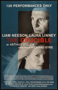 7t061 CRUCIBLE stage play WC '02 Liam Neeson & Laura Linney in Arthur Miller's play!