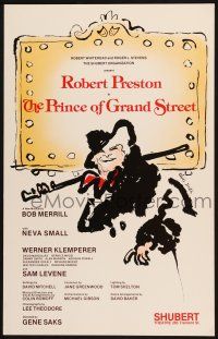 7t081 PRINCE OF GRAND STREET stage play WC '80s Clyde Smith art of Robert Preston!