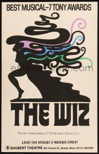 7t087 WIZ stage play WC '74 new musical version of The Wonderful World of Oz, cool Milton Glaser art