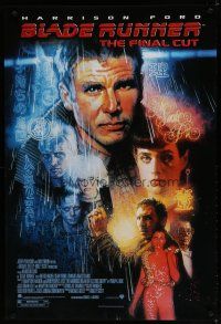 7w077 BLADE RUNNER 1sh R07 Ridley Scott sci-fi classic, art of Harrison Ford by Drew Struzan!