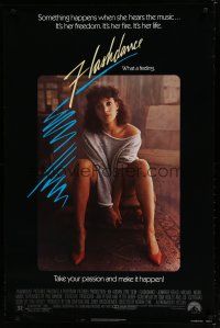 7w194 FLASHDANCE 1sh '83 sexy dancer Jennifer Beals, take your passion and make it happen!