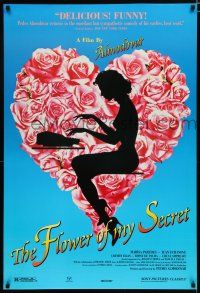 7w196 FLOWER OF MY SECRET 1sh '96 La Flor de mi secreto, Pedro Almodovar, sexy silhouette artwork!