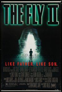 7w199 FLY II 1sh '89 Eric Stoltz, Daphne Zuniga, like father, like son, horror sequel, Mahon art!