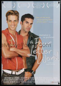 7w204 FOUR LETTER WORD 1sh '07 gay homosexual romcom, Jesse Archer, Charlie David, Cory Grant!