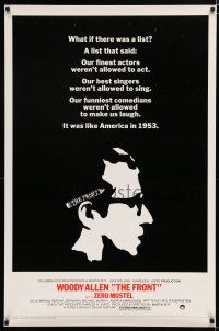 7w216 FRONT 1sh '76 Woody Allen, Martin Ritt, 1950s Communist Scare blacklist!