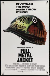 7w218 FULL METAL JACKET advance 1sh '87 Stanley Kubrick Vietnam War movie, Castle art!