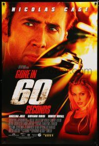 7w236 GONE IN 60 SECONDS int'l advance DS 1sh '00 car thieves Nicolas Cage & Angelina Jolie!