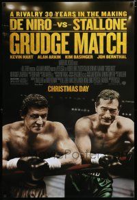 7w255 GRUDGE MATCH advance DS 1sh '13 Robert De Niro & Sylvester Stallone in boxing ring!