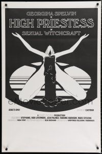 7w274 HIGH PRIESTESS OF SEXUAL WITCHCRAFT 1sh '73 Georgina Spelvin, sexy art of woman w/candle!