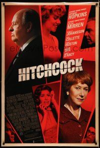 7w276 HITCHCOCK DS 1sh '12 Anthony Hopkins in title role, Helen Mirren, Scarlett Johansson!