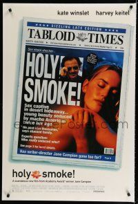 7w281 HOLY SMOKE DS 1sh '99 cool image of Harvey Keitel & sexy Kate Winslet!