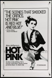 7w285 HOT PINK 1sh '83 Alex deRenzy directed, super-sexy Leslie Bovee!