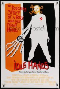 7w300 IDLE HANDS DS 1sh '99 a touching story of a boy and his right hand, cool artwork!