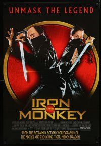 7w312 IRON MONKEY DS 1sh '01 Siu nin Wong Fei Hung ji: Tit Ma Lau, cool image of martial artists!